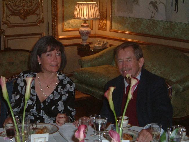 With former President of the Czech Republic, Vaclav Havel.